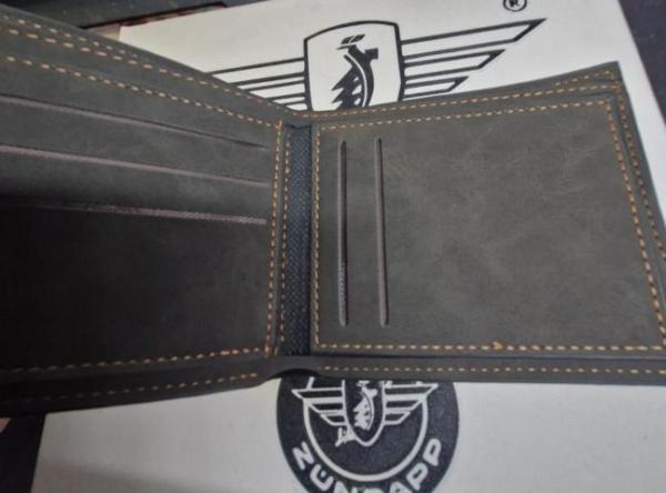 Zündapp Herren Geldbeutel mit Flügelwappen – hochwertige Geldbörse mit 9 Kartenfächern für Zündapp Fans - SCHWARZ